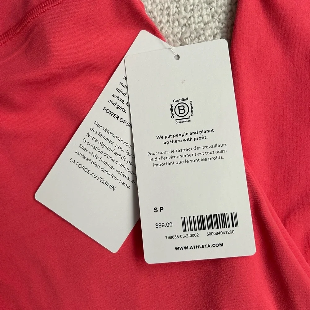 NWT Athleta Transcend 7/8 Tight Coral Size Small - Picture 7 of 7